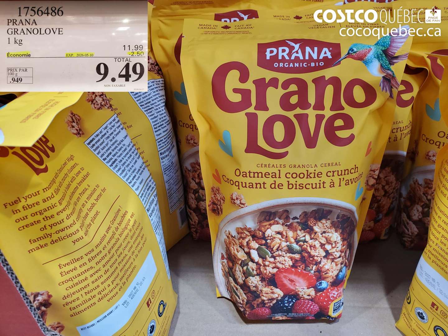 1756486 PRANA GRANLOVE 1 KG ($2.50 INSTANT SAVINGS EXPIRES ON 2026-05-10) $9.49