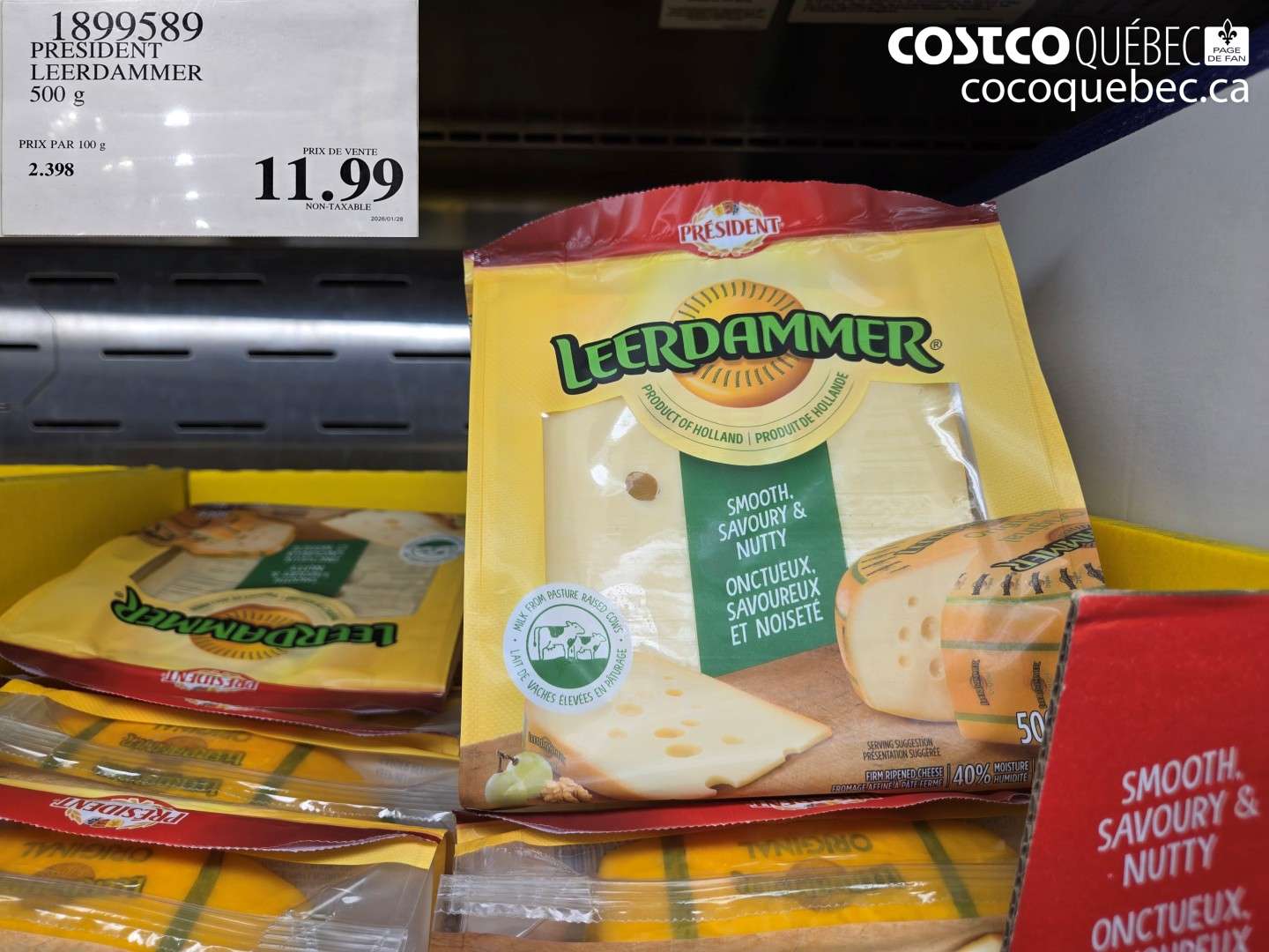 1899589 PRESIDENT LEERDAMMER 500 G $11.99