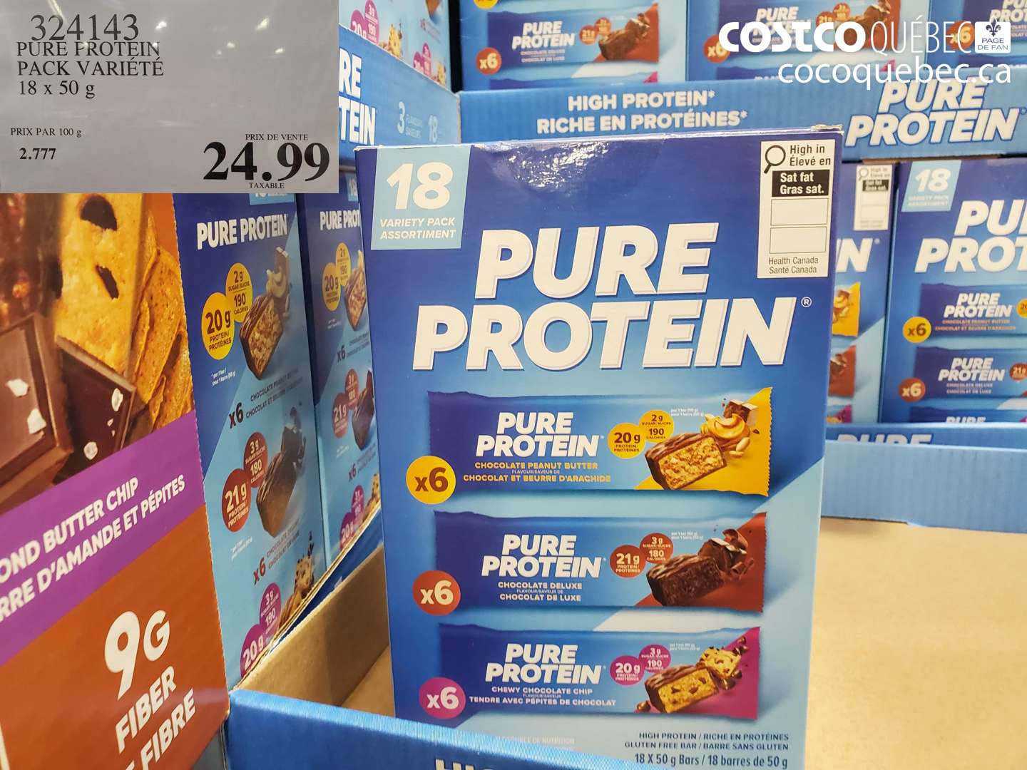 324143 PURE PROTEIN PACK VARIÉTÉ 18 X 50 G $24.99