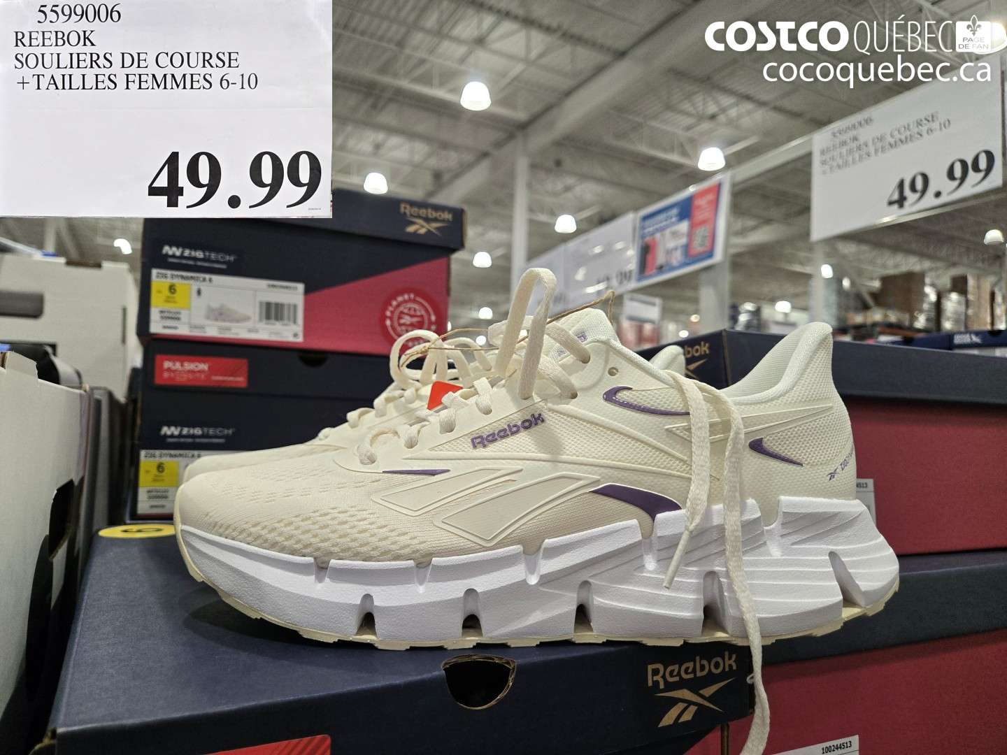 5599006 REEBOK SOULIERS DE COURSE + TAILLES FEMMES 6-10 ($9.99 INSTANT SAVINGS) $40.00