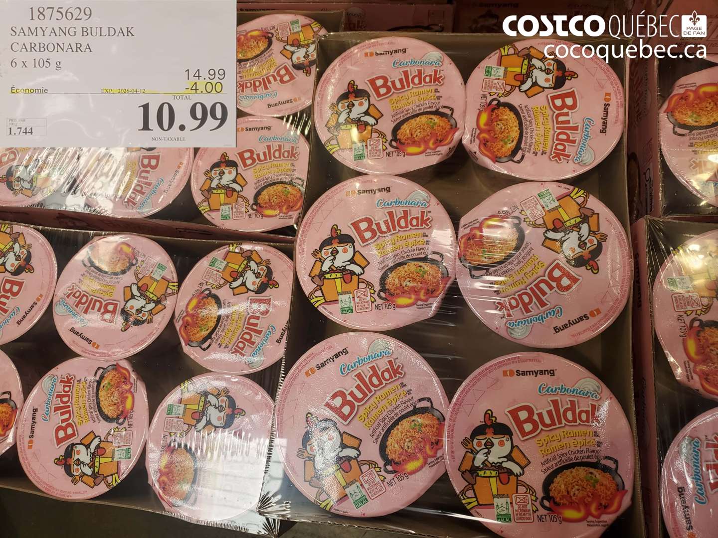 1875629 SAMYANG BULDAK CARBONARA ($4.00 INSTANT SAVINGS EXPIRES ON 2026-04-12) $10.99