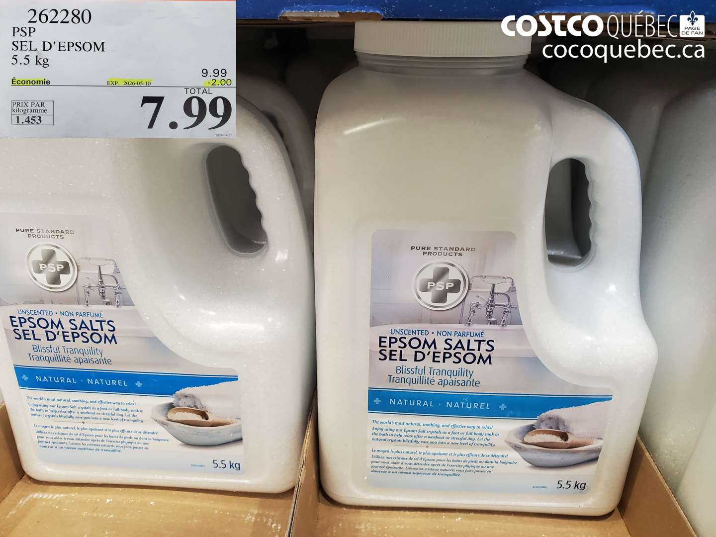 262280 SEL D'EPSOM 5.5 KG ($2.00 INSTANT SAVINGS EXPIRES ON 2026-05-10) $7.99