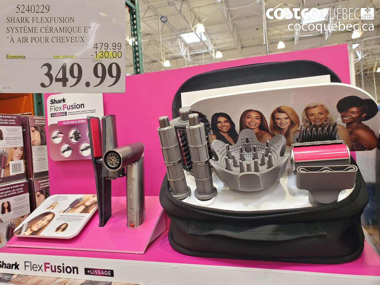 5240229 SHARK FLEXFUSION SYSTEME CERAMIQUE ET A AIR POUR CHEVEUX ($130.00 INSTANT SAVINGS EXPIRES ON 2026-05-10) $349.99