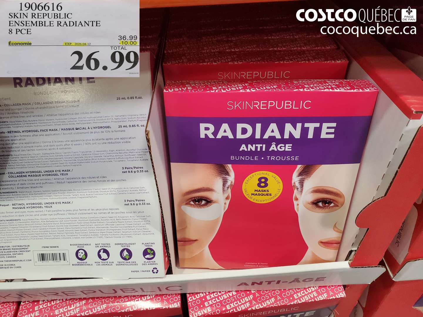 1906616 SKIN REPUBLIC ENSEMBLE RADIANTE 8 PCE ($10.00 INSTANT SAVINGS EXPIRES ON 2026-04-12) $26.99