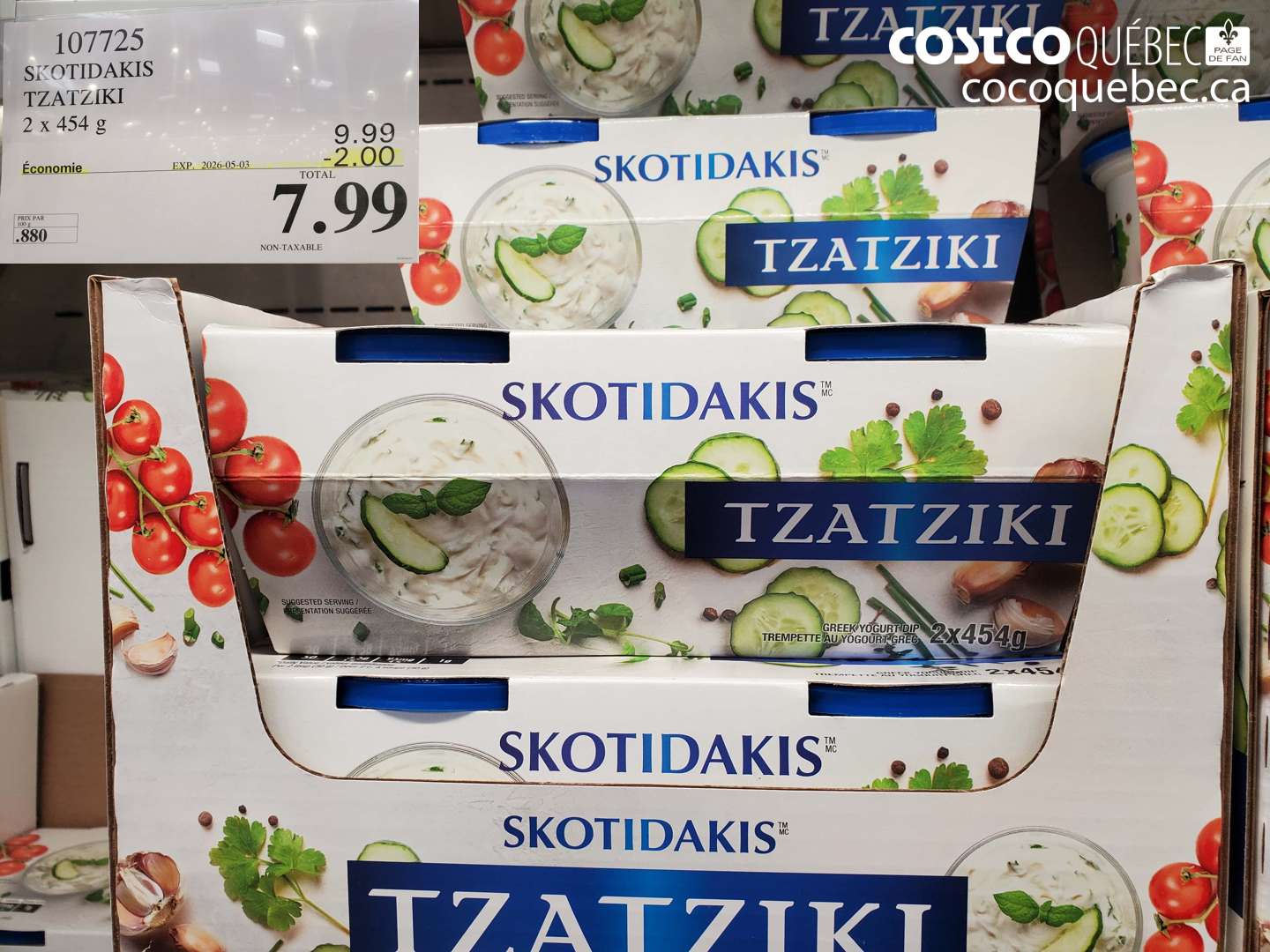 107725 SKOTIDAKIS TZATZIKI ($2.00 INSTANT SAVINGS EXPIRES ON 2026-05-03) $7.99