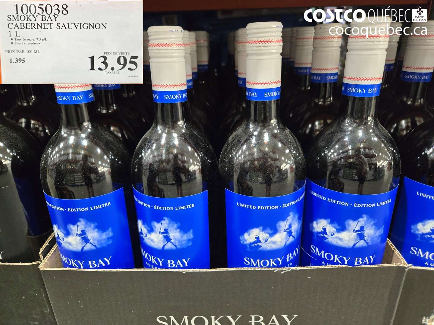 100538 SMOKY BAY CABERNET SAUVIGNON 1 L $13.95