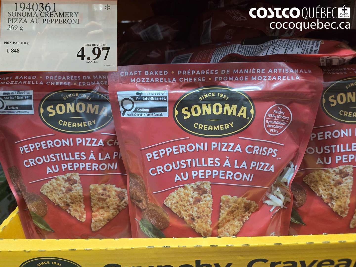1940361 SONOMA CREAMERY Y PIZZA AU PEPPERONI $4.97