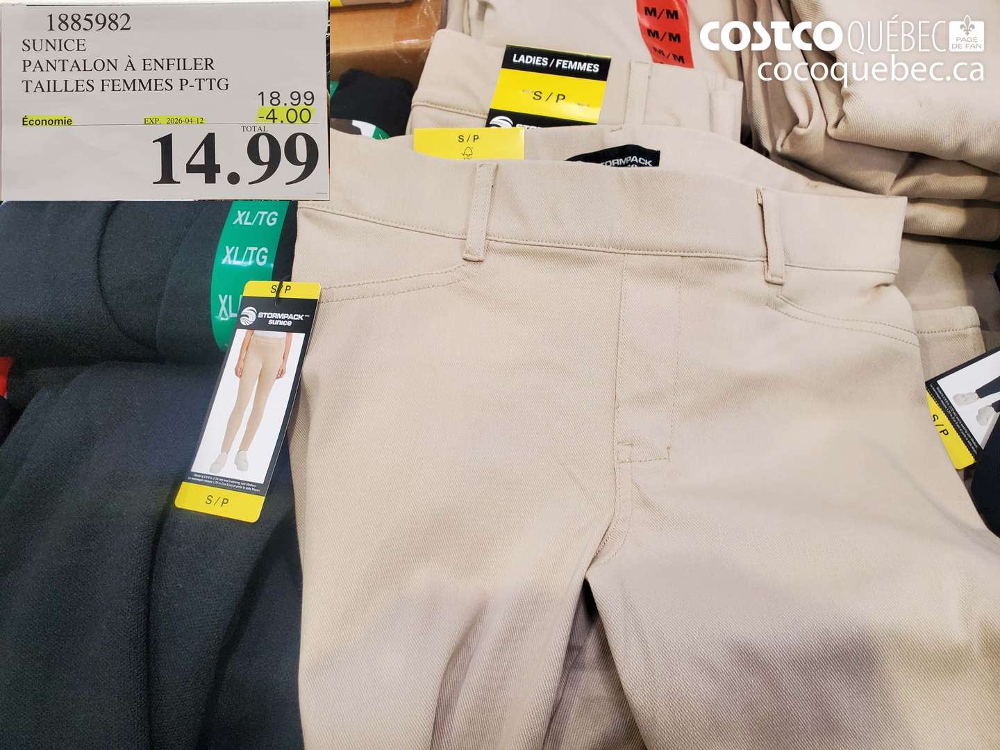 1885982 SUNICE PANTALON À ENFILER TAILLES FEMMES P-PTG ($4.00 INSTANT SAVINGS EXPIRES ON 2026-04-12) $14.99