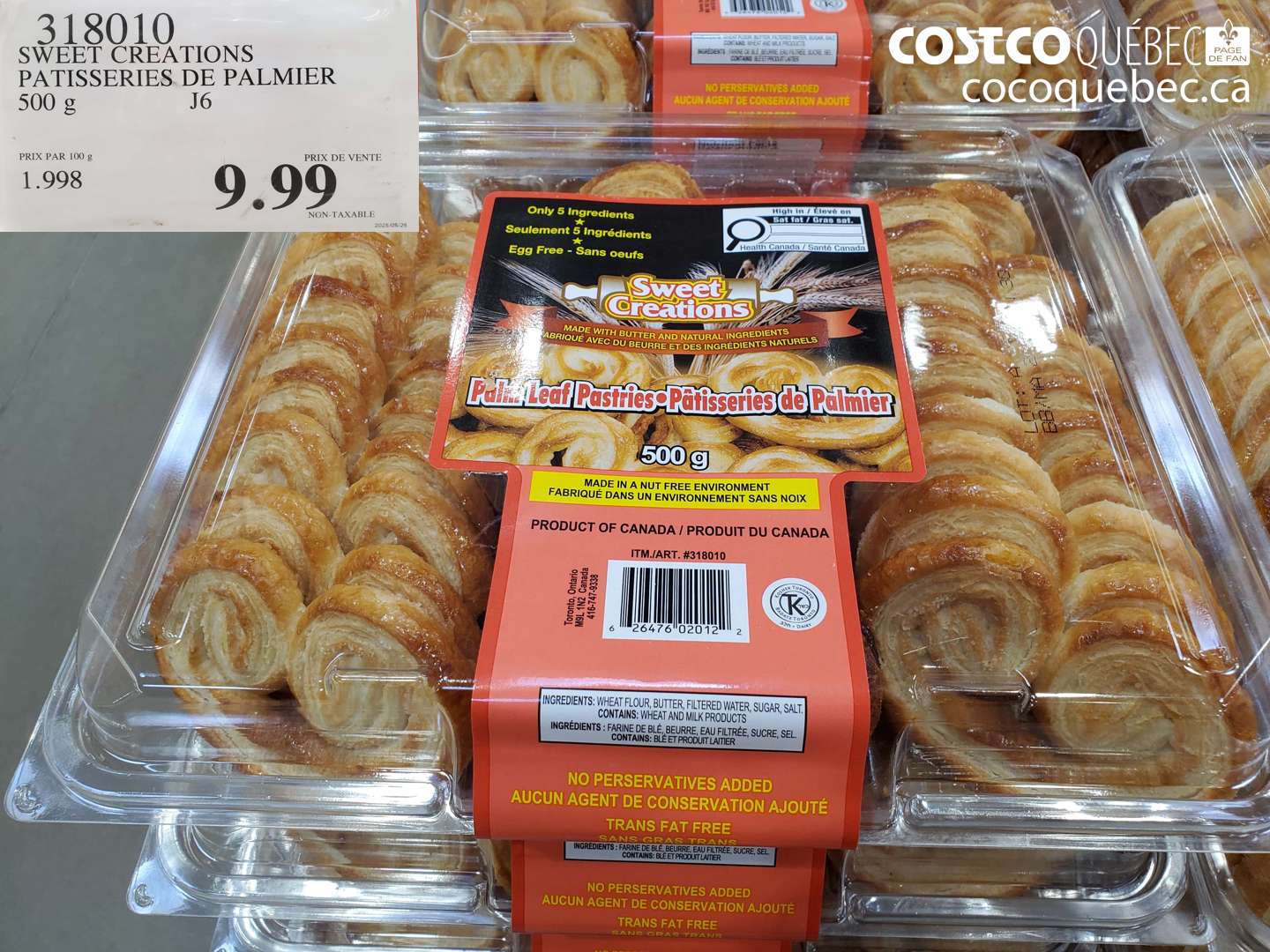 318010 SWEET CREATIONS PATTISSERIES DE PALMIER $9.99