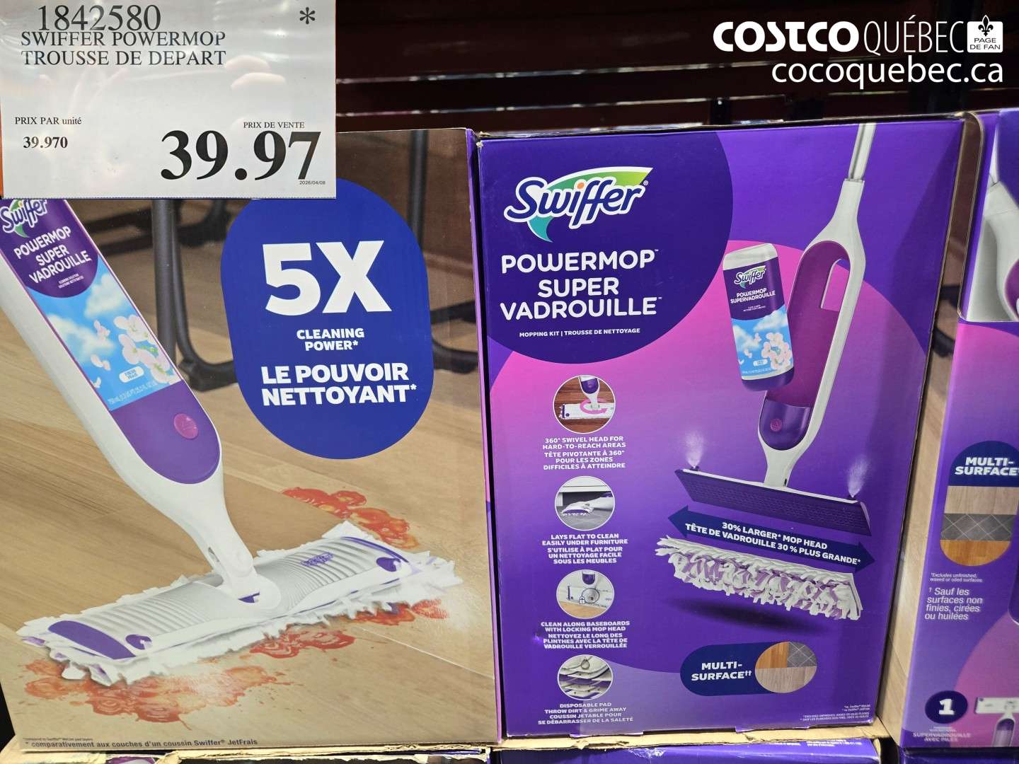 1842580 SWIFFER POWERMOP TROUSSE DE DEPART $39.97