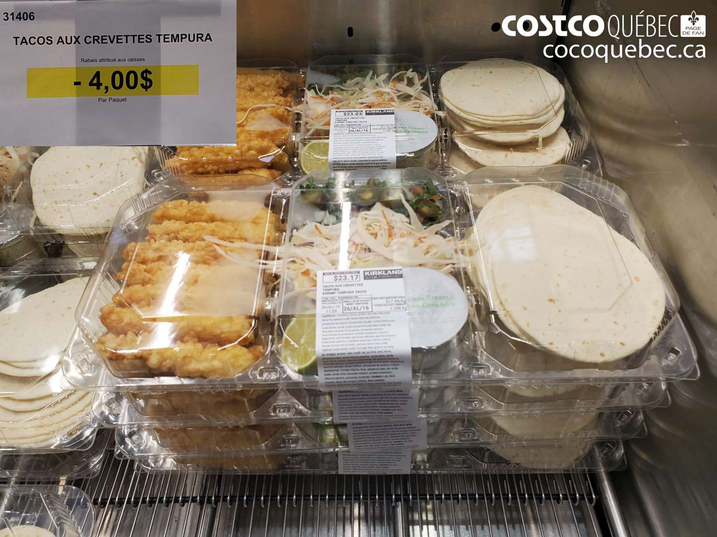 31406 TACOS AUX CREVETTES TEMPURA ($4.00 INSTANT SAVINGS)