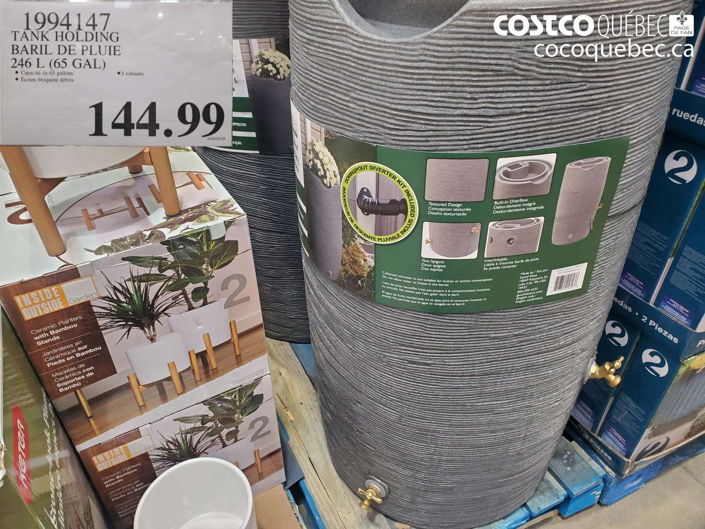 1994147 TANK HOLDING BARIL DE PLUIE 246 L (65 GAL) $144.99