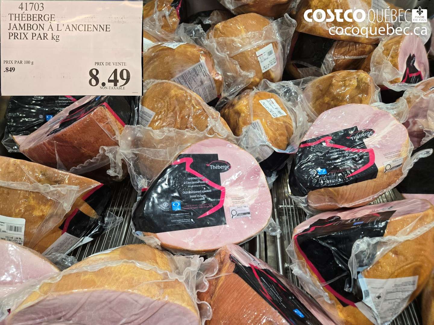 41703 THÉBERGE JAMBON À L'ANCIENNE PRIX PAR KG $8.49