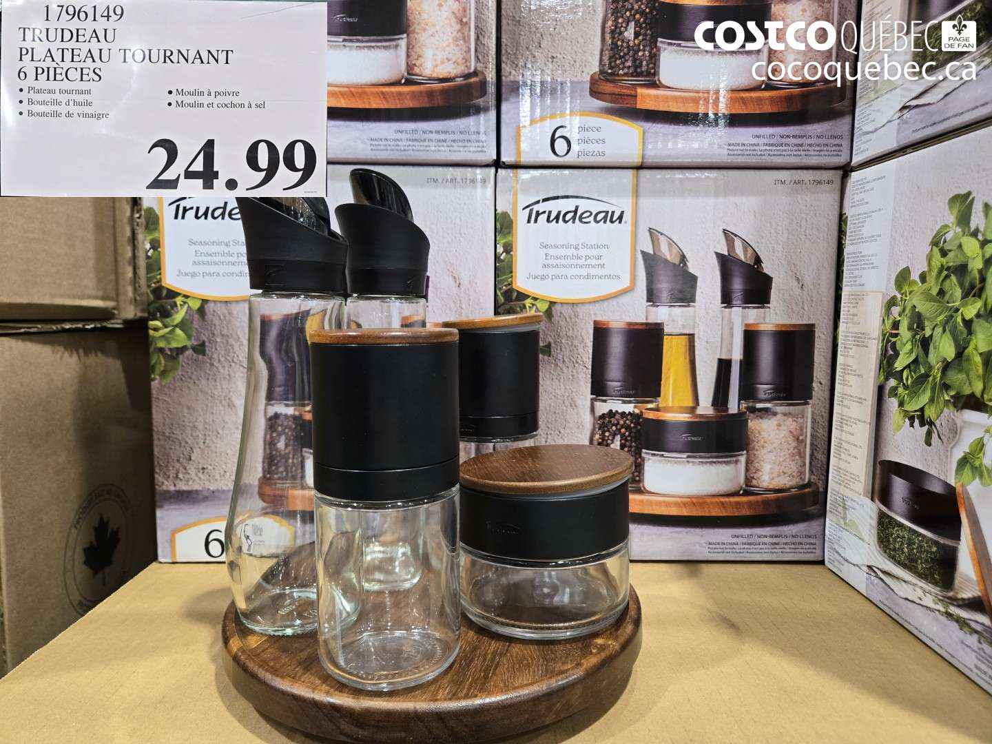 1796149 TRUDEAU PLATEAU TOURNANT 6 PIECES $24.99