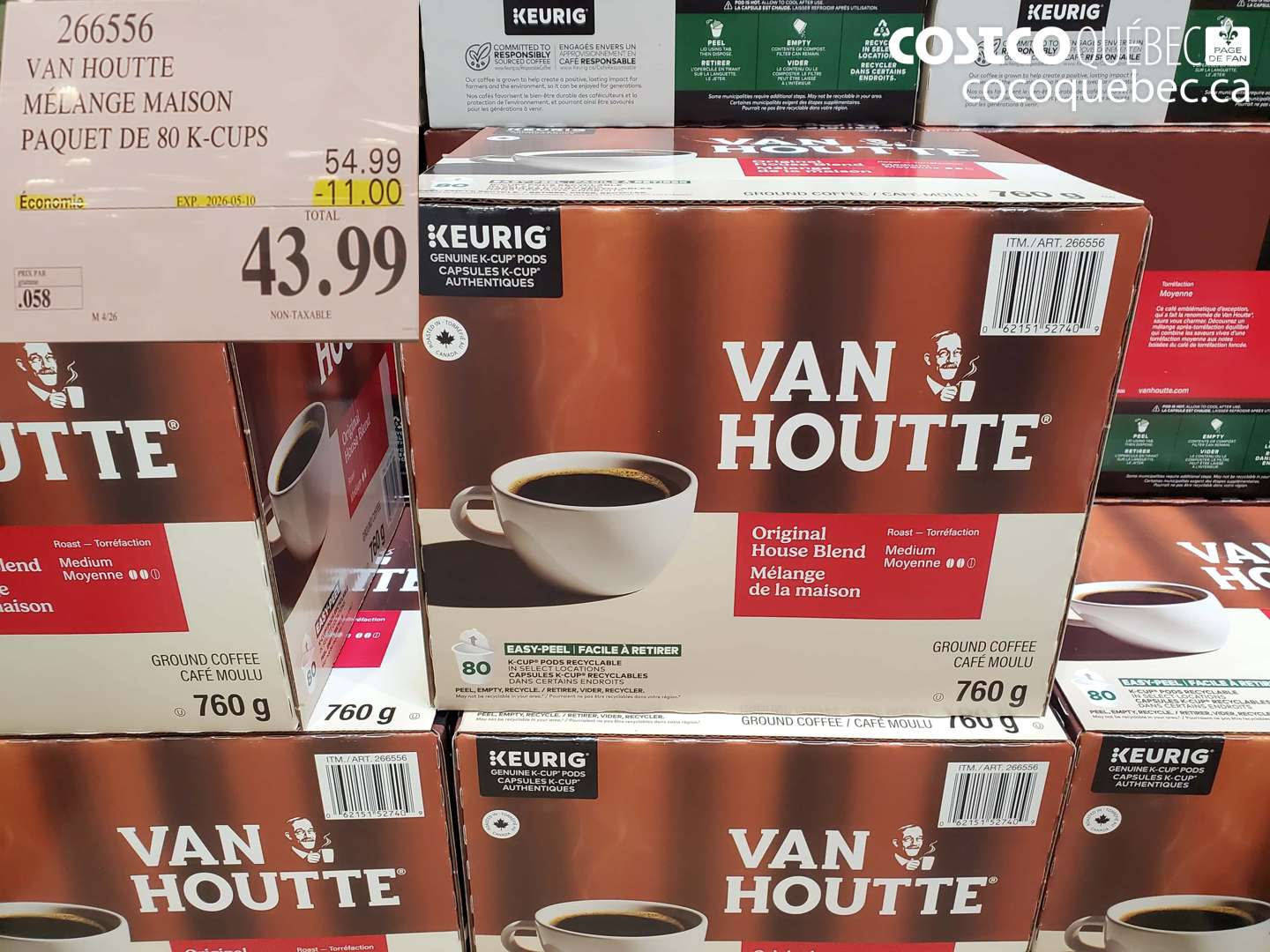 266556 VAN HOUTTE MÉLANGE MAISON PAQUET DE 80 K-CUPS ($11.00 INSTANT SAVINGS EXPIRES ON 2026-05-10) $43.99