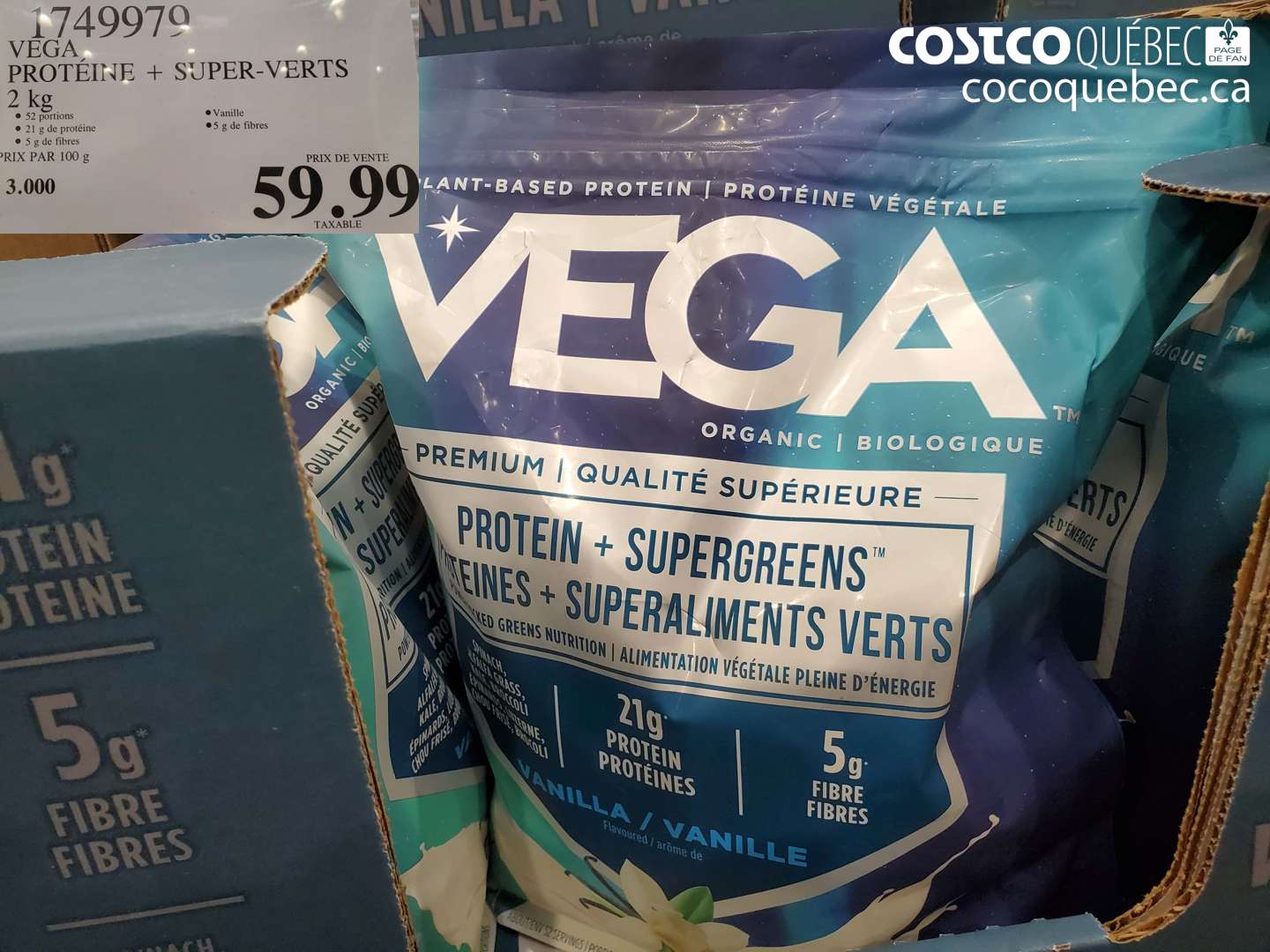 1749979 VEGA PROTEINE + SUPER-VERTS $59.99