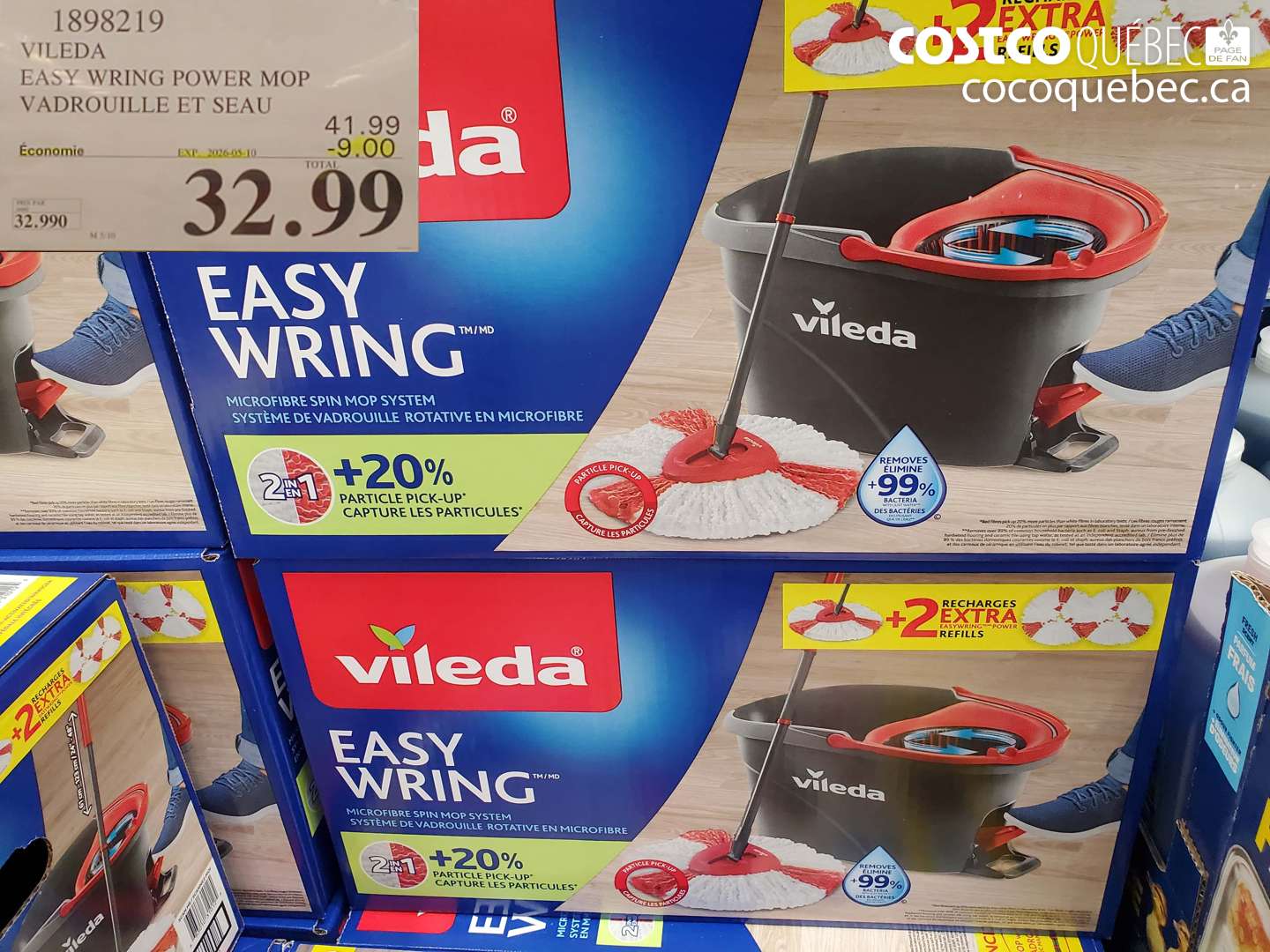 1898219 VILEDA EASY WRING POWER MOP VADROUILLE ET SEAU ($9.00 INSTANT SAVINGS EXPIRES ON 2026-05-10) $32.99