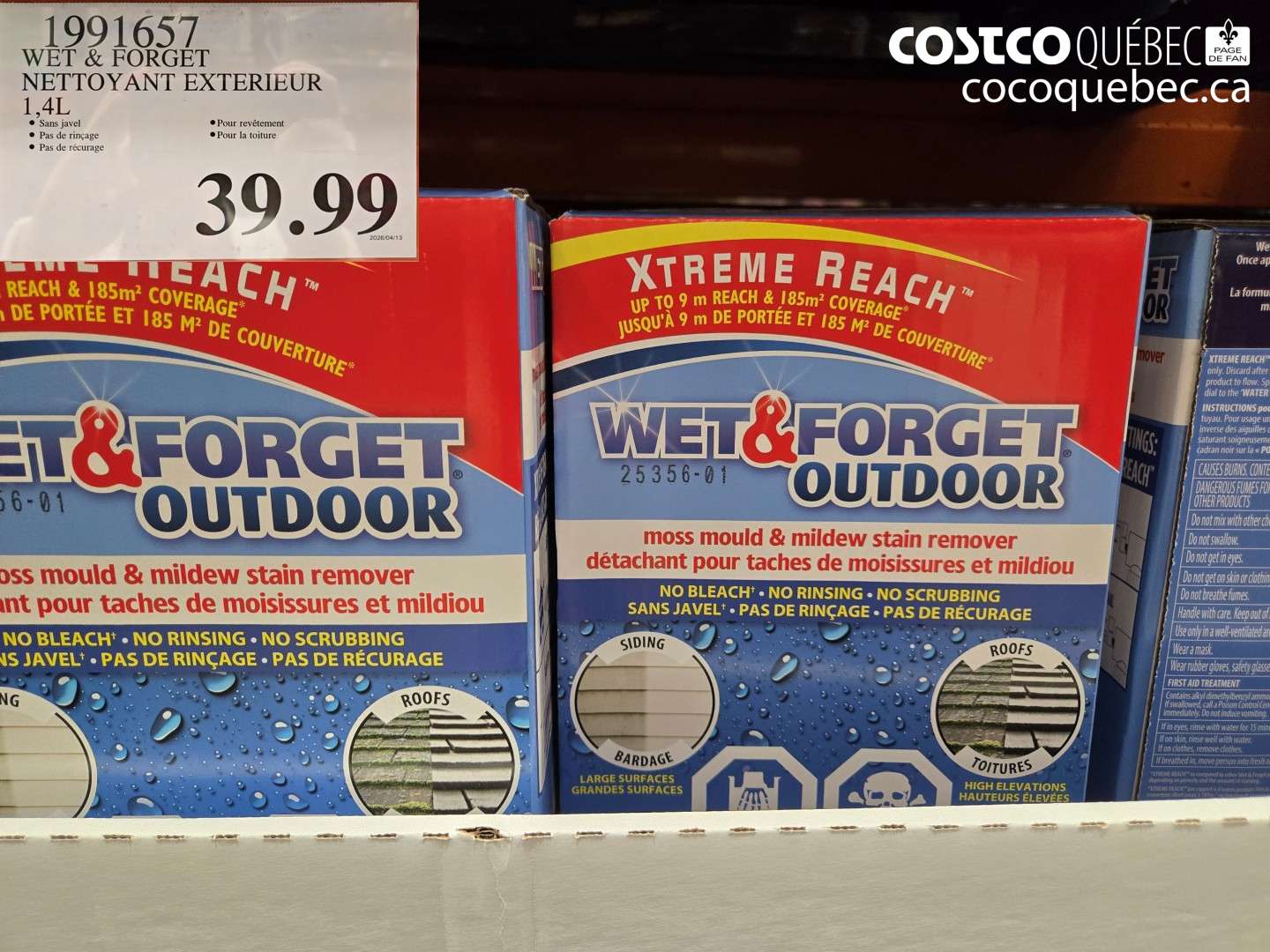 1991657 WET & FORGET NETTOYANT EXTERIEUR 1,4L $39.99