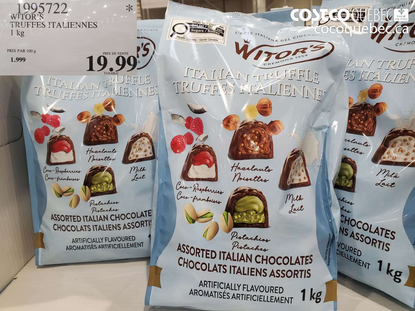 1955722 WITOR'S TRUFFES ITALIENNES $19.99