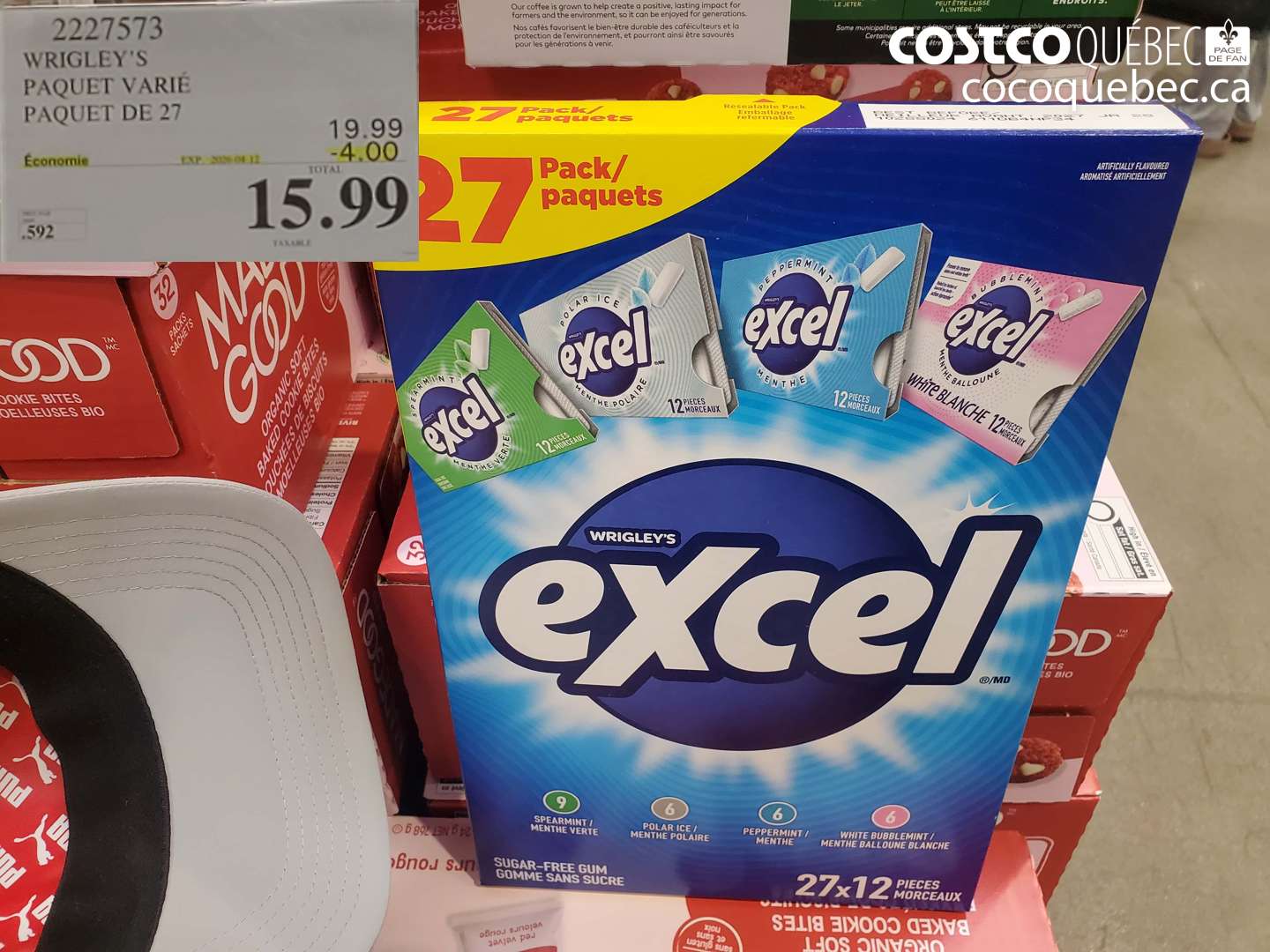 2227573 WRIGLEY'S PAQUET VARIE PAQUET DE 27 ($4.00 INSTANT SAVINGS EXPIRES ON 2026-04-12) $15.99