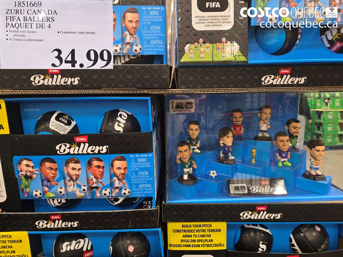 1851669 ZURU CANADA FIFA BALLERS PAQUET DE 4 $34.99