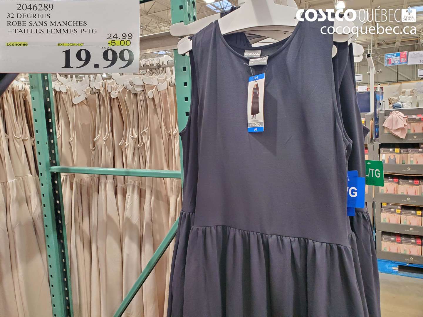 2046289 32 DEGREES ROBE SANS MANCHES + TAILLES FEMMES P-TG ($5.00 INSTANT SAVINGS EXPIRES ON 2026-06-07) $19.99
