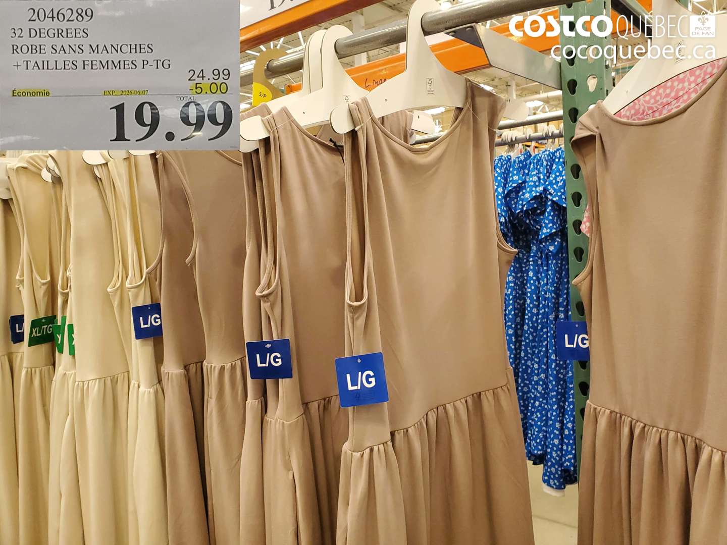 2046289 32 DEGREES ROBE SANS MANCHES + TAILLES FEMMES P-TG ($5.00 INSTANT SAVINGS EXPIRES ON 2026-06-07) $19.99