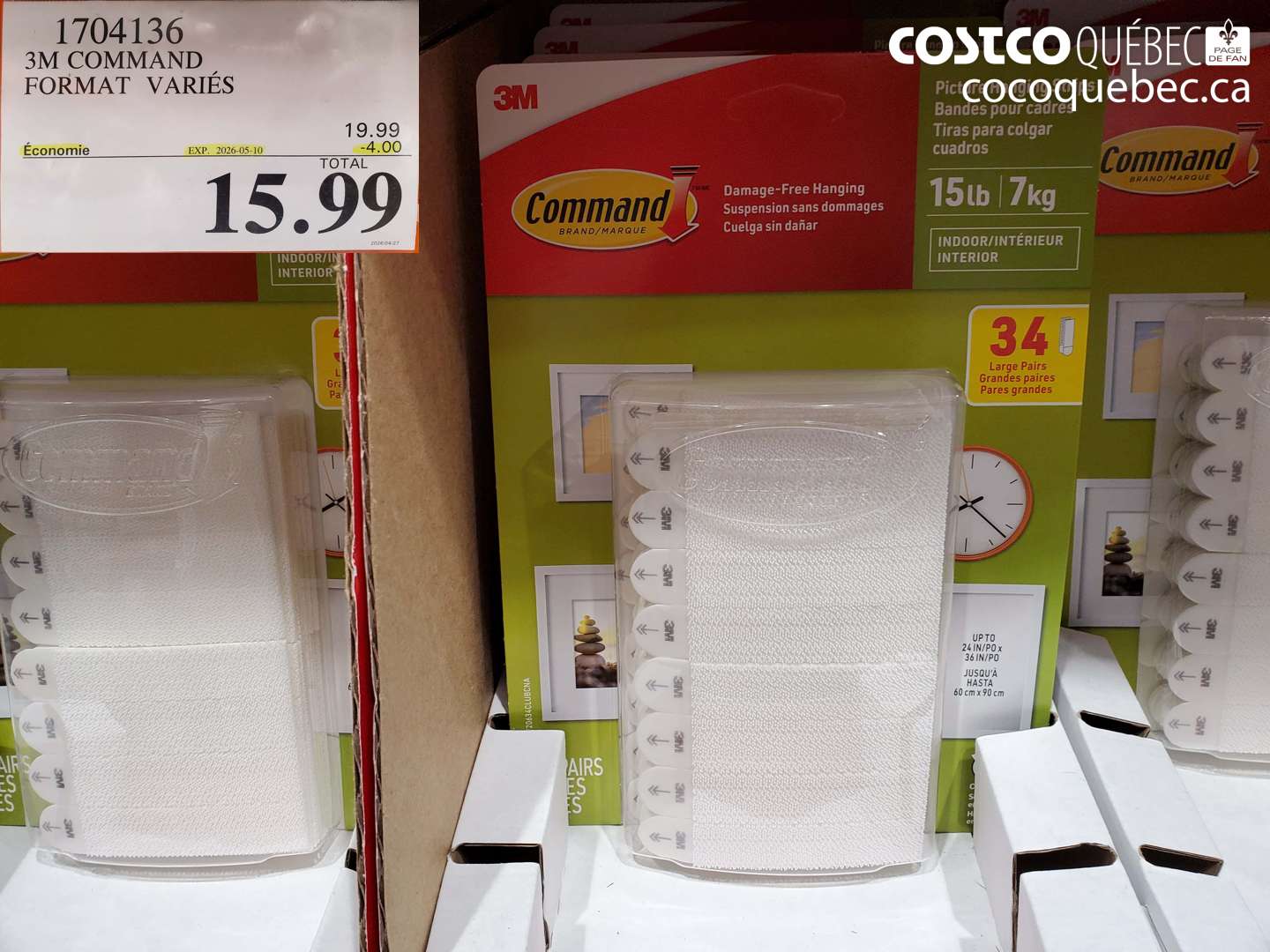 1704136 3M COMMAND FORMAT VARIÉS ($4.00 INSTANT SAVINGS EXPIRES ON 2026-05-10) $15.99