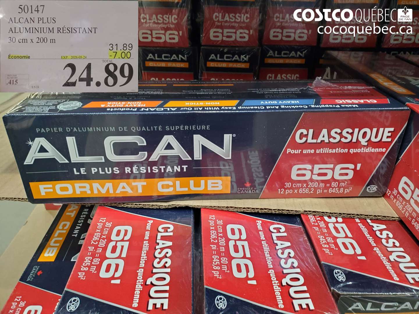 50147 ALCAN PLUS ALUMINIUM RÉSISTANT 30 CM X 200 M ($7.00 INSTANT SAVINGS EXPIRES ON 2026-05-24) $24.89
