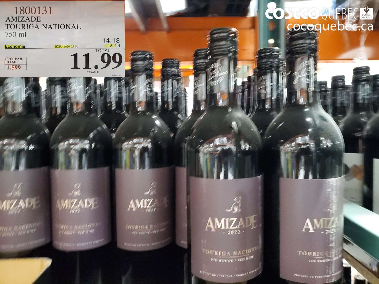 1800131 AMIZADE TOURIGA NATIONAL 750 ML ($2.19 INSTANT SAVINGS EXPIRES ON 2026-05-10) $11.99