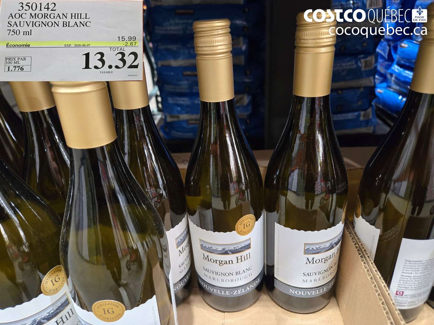 350142 AOC MORGAN HILL SAUVIGNON BLANC ($2.67 INSTANT SAVINGS EXPIRES ON 2026-06-07) $13.32