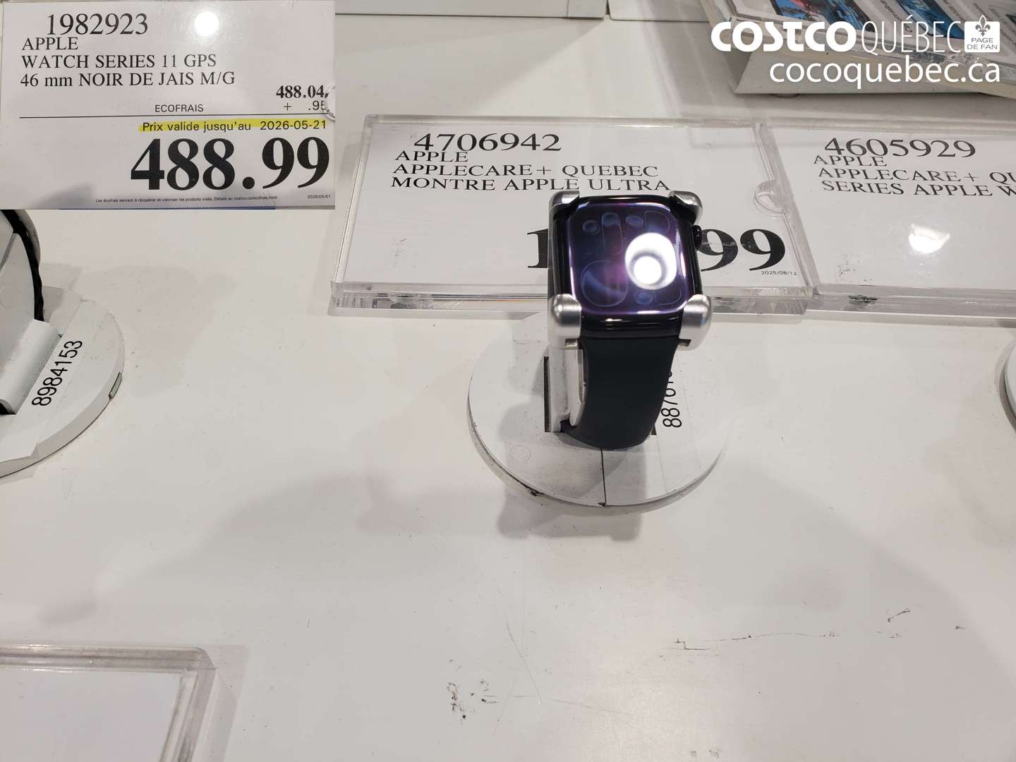 1982923 APPLE WATCH SERIES 11 GPS 46 MM NOIR DE JAIS M/G (EXPIRES ON 2026-05-21) $488.99