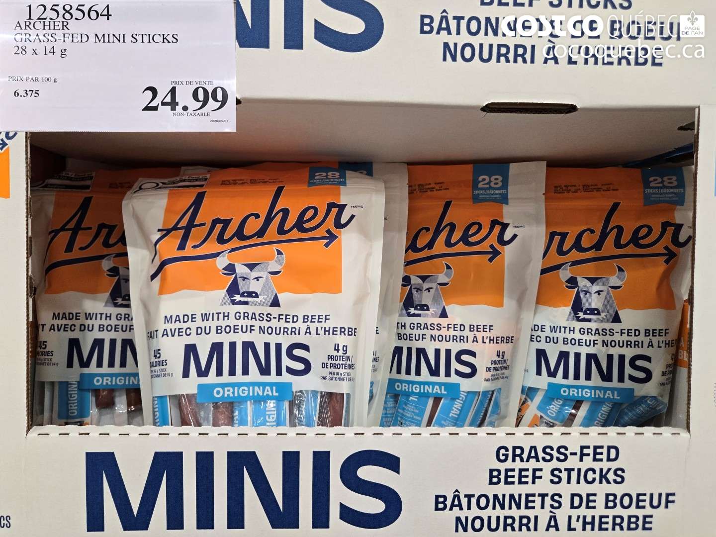 1258564 ARCHER GRASS-FED MINI STICKS $24.99
