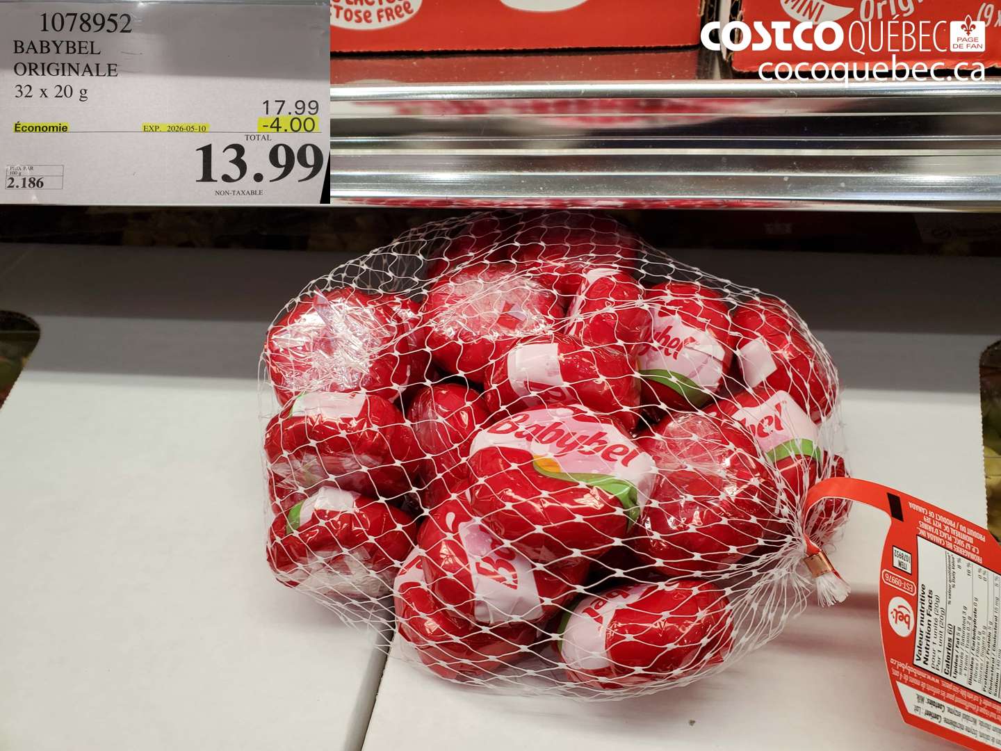 1078952 BABYBEL ORIGINALE ($4.00 INSTANT SAVINGS EXPIRES ON 2026-05-10) $13.99