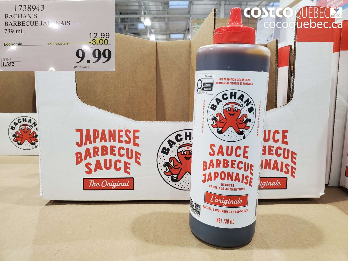 1738943 BACHAN'S BARBECUE JAPONAIS 739 ML ($3.00 INSTANT SAVINGS EXPIRES ON 2026-05-24) $9.99