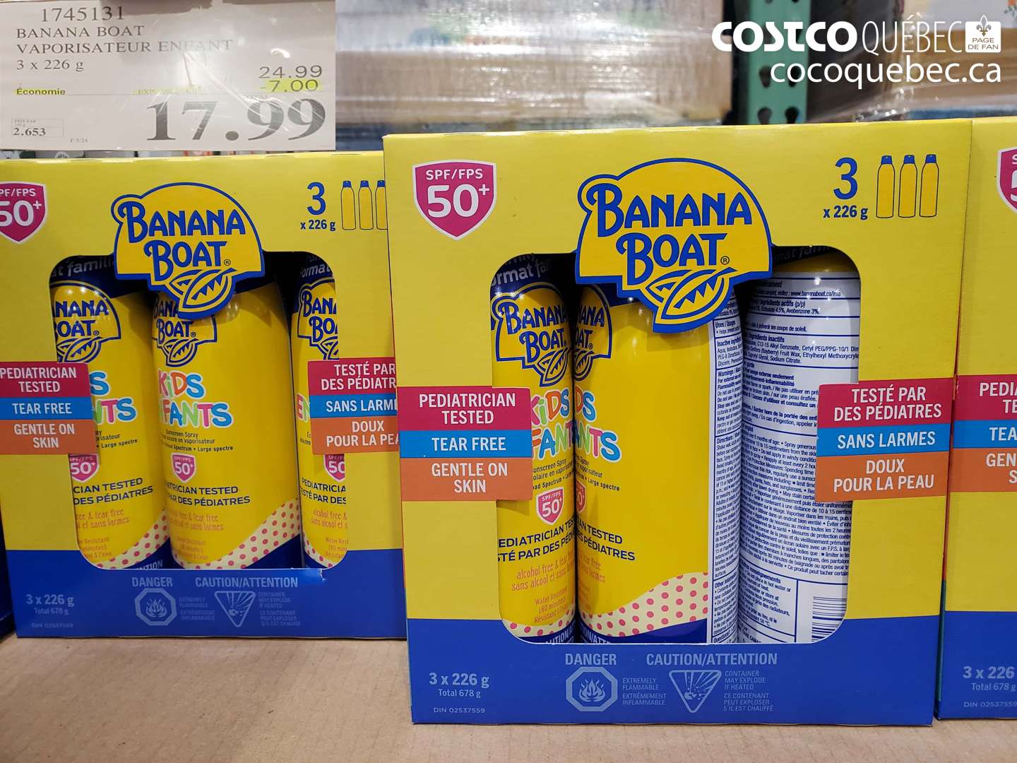 1745131 BANANA BOAT VAPORISATEUR ENFANT ($7.00 INSTANT SAVINGS EXPIRES ON 2024-06-09) $17.99