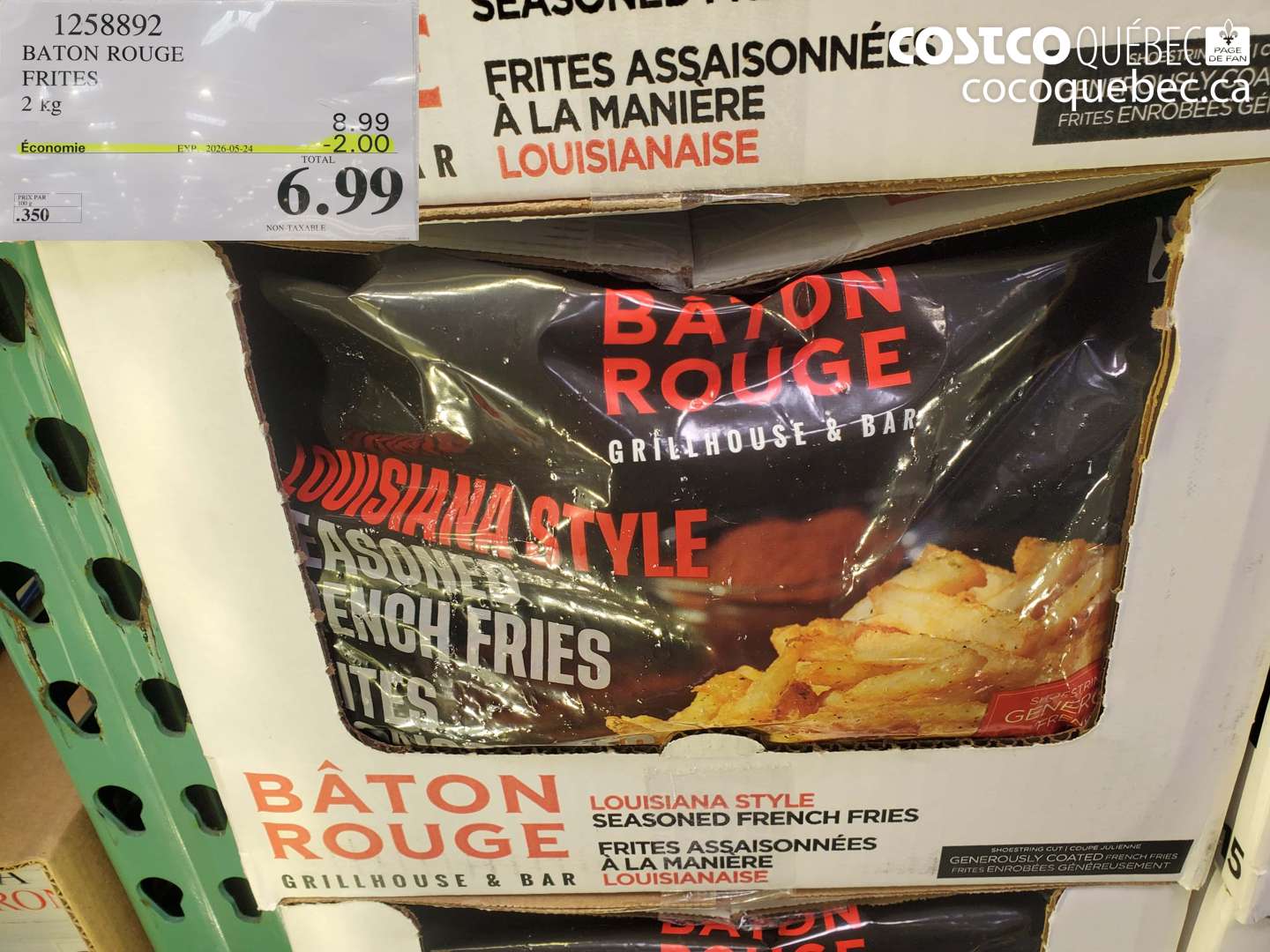 1258892 BATON ROUGE FRITES 2 KG ($2.00 INSTANT SAVINGS EXPIRES ON 2026-05-24) $6.99