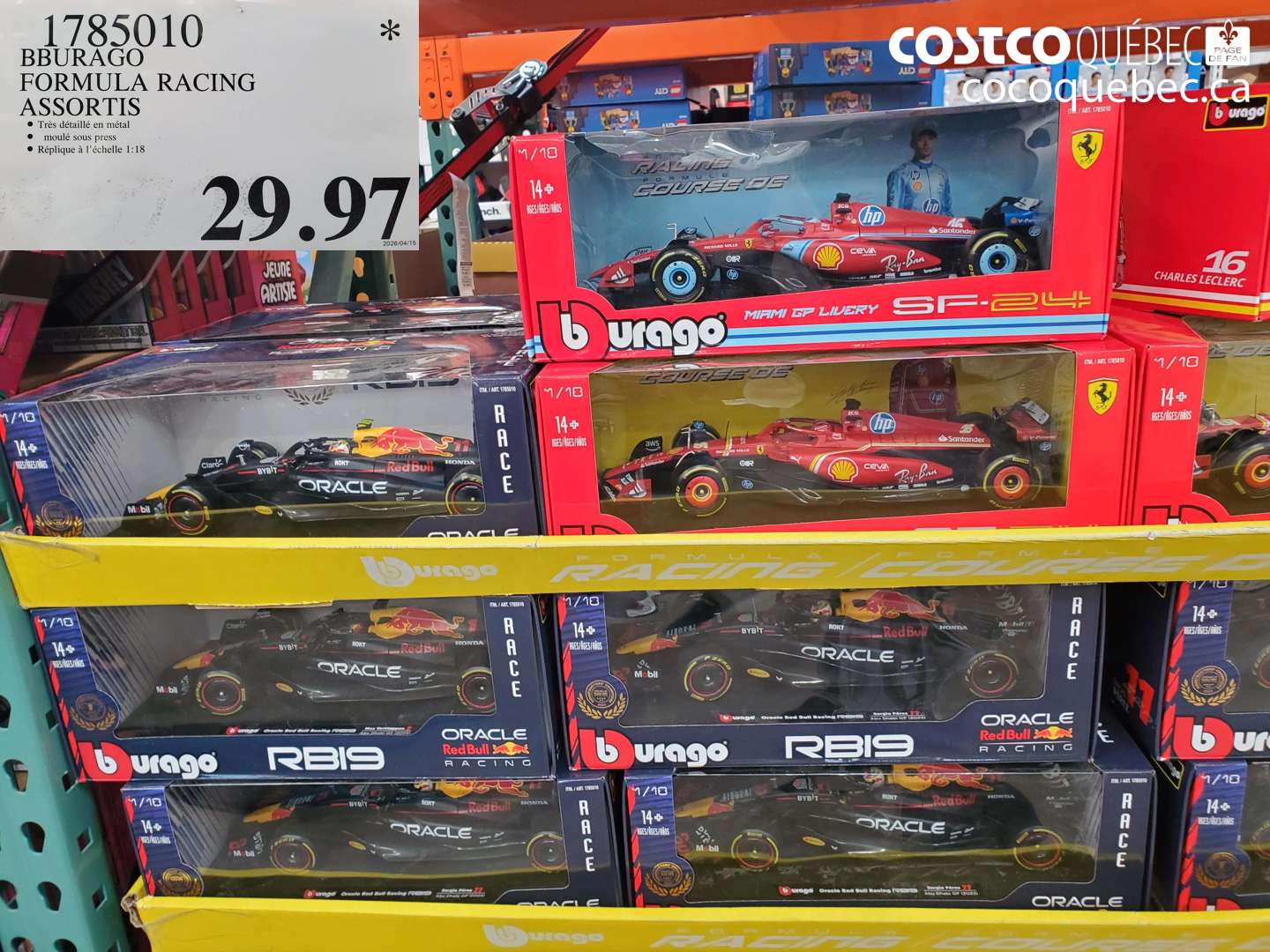 1785010 BBURAGO FORMULA RACING ASSORTIS $29.97