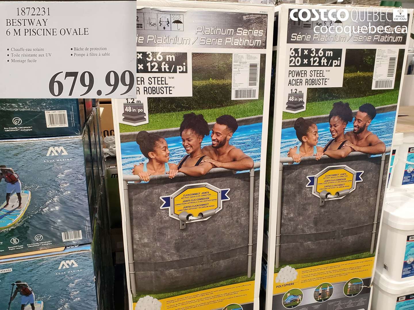 1872231 BESTWAY 6 M PISCINE OVALE $679.99