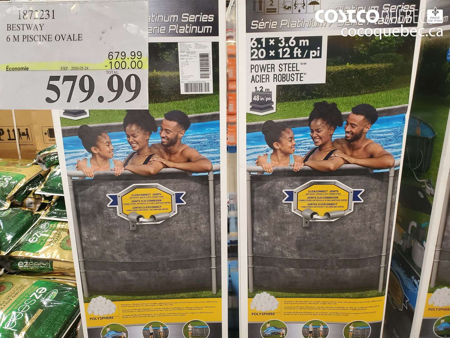 1872231 BESTWAY 6 M PISCINE OVALE ($100.00 INSTANT SAVINGS EXPIRES ON 2026-05-24) $579.99