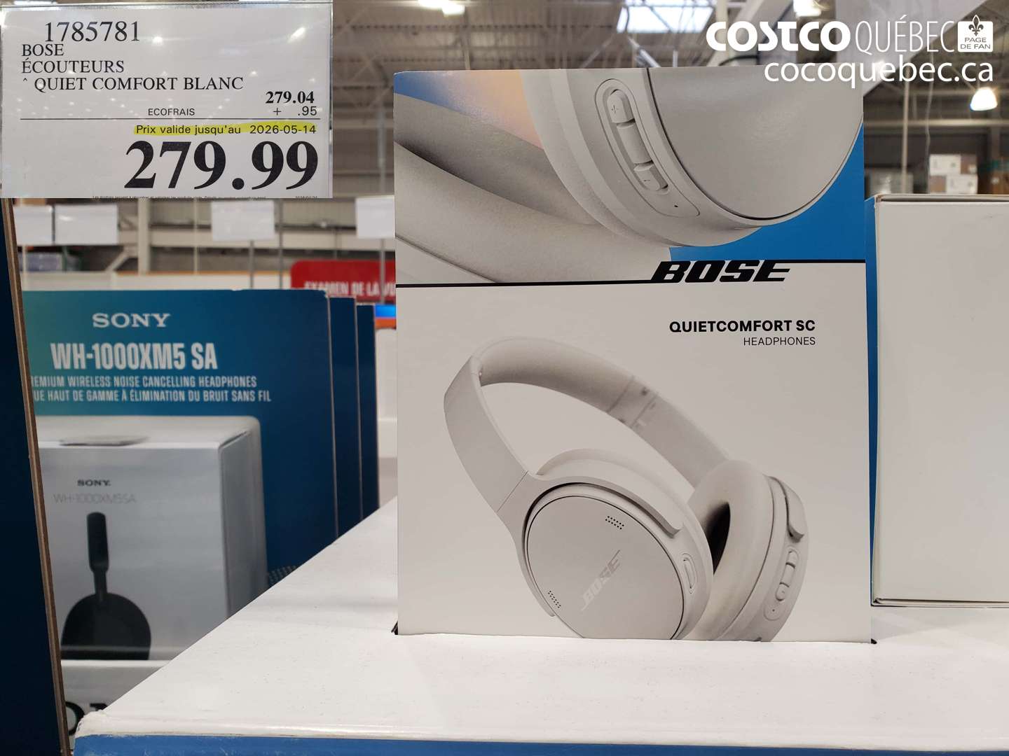 1785781 BOSE ÉCOUTEURS QUIET COMFORT BLANC (EXPIRES ON 2026-05-14) $279.99