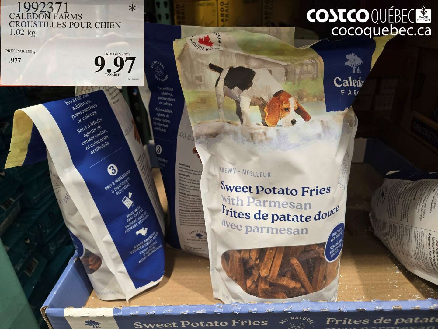 1992371 CALEDON FARMS CROUSTILLES POUR CHIEN $9.97