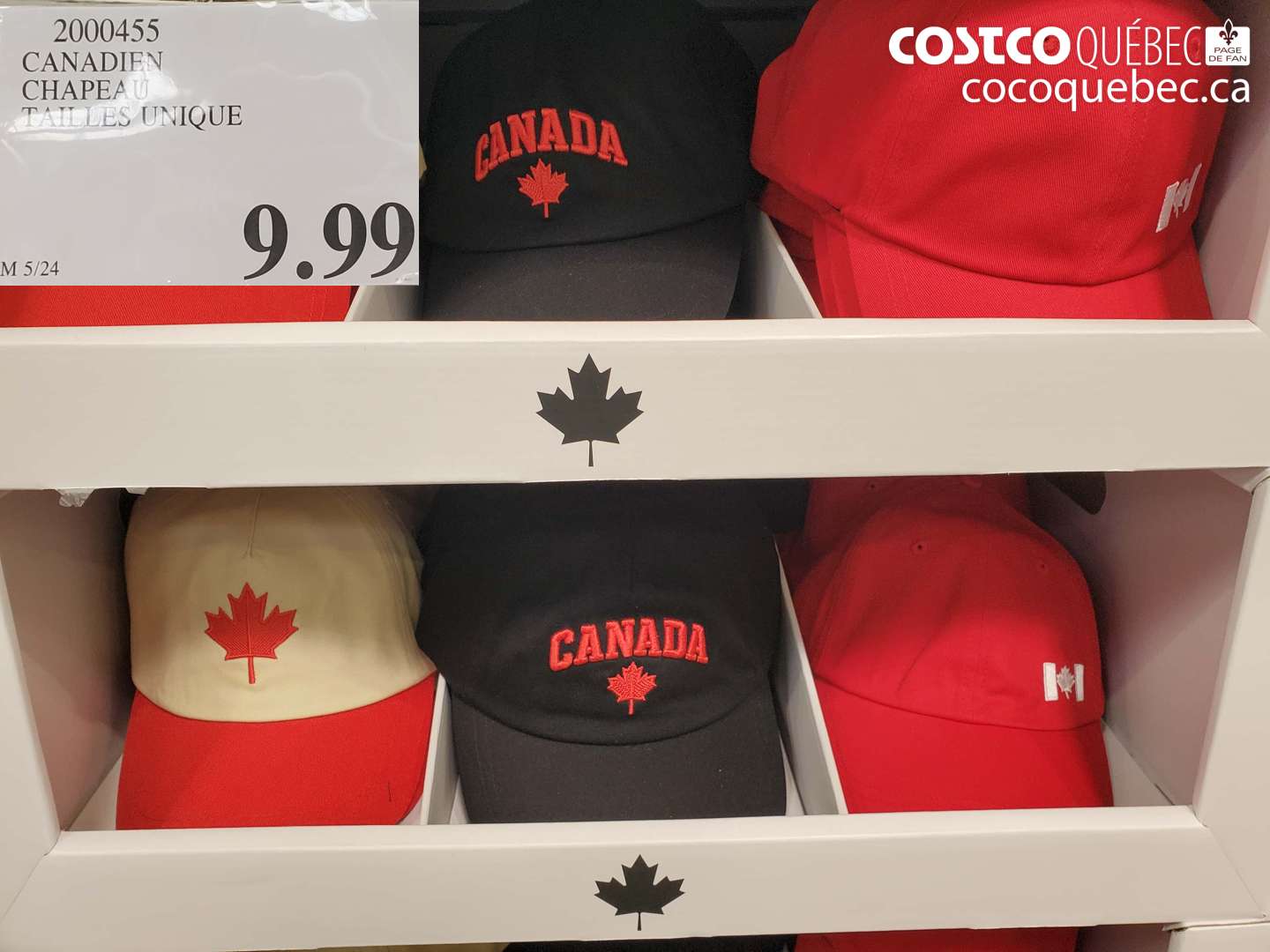 2000455 CANADIEN CHAPEAU TAILLES UNIQUE $9.99