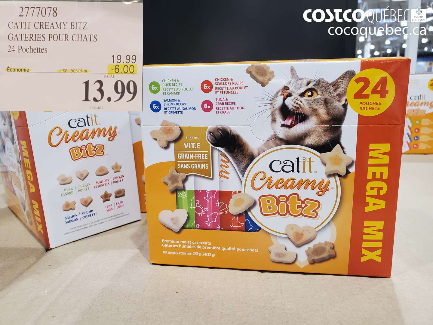 2777078 CATIT CREAMY BITZ GATERIES POUR CHATS ($6.00 INSTANT SAVINGS EXPIRES ON 2026-05-10) $13.99