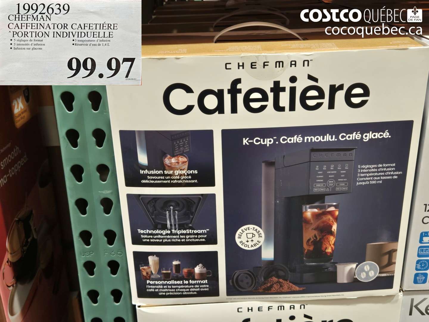 1992639 CHEFMAN CAFFEINATOR CAFETIÈRE $99.97