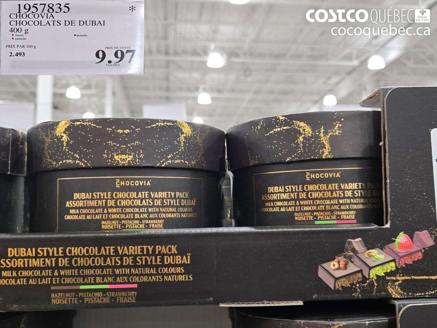 1957835 CHOCOVIA CHOCOLATS DE DUBAI 400 G $9.97