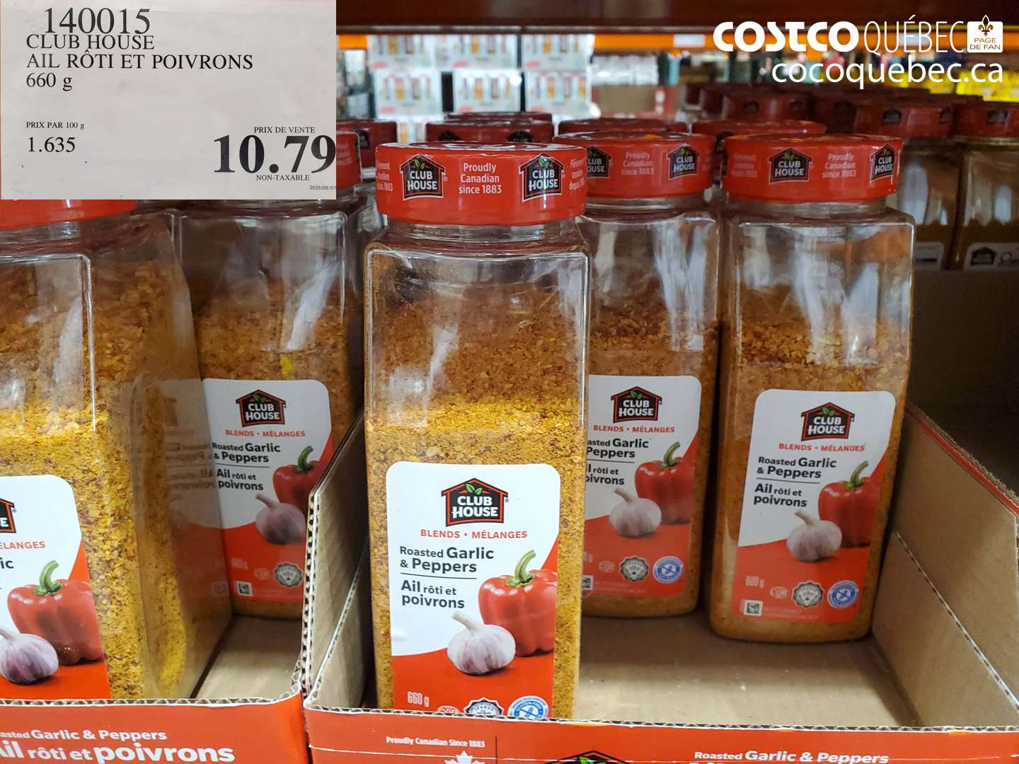 140015 CLUB HOUSE AIL RÔTI ET POIVRONS 660 G $10.79