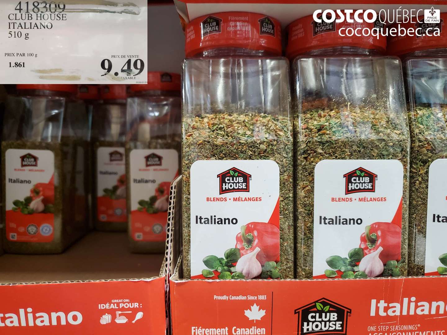 418309 CLUB HOUSE ITALIANO 510 G $9.49