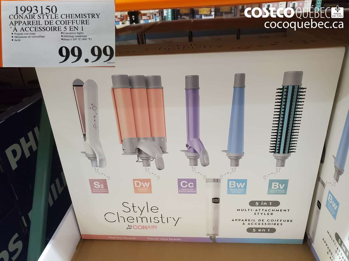 1993150 CONAIR STYLE CHEMISTRY APPAREIL DE COIFFURE À ACCESSOIRE 5 EN 1 $99.99