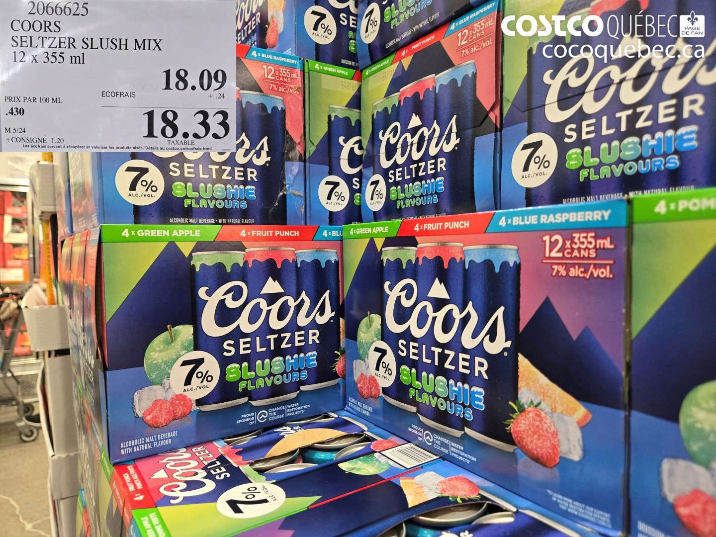 2066625 COORS SELTZER SLUSH MIX $18.09